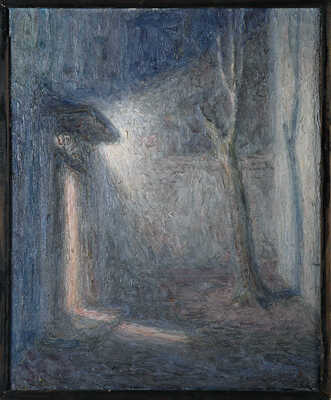 Биргер Борис Георгиевич. Дерево во дворе ночью